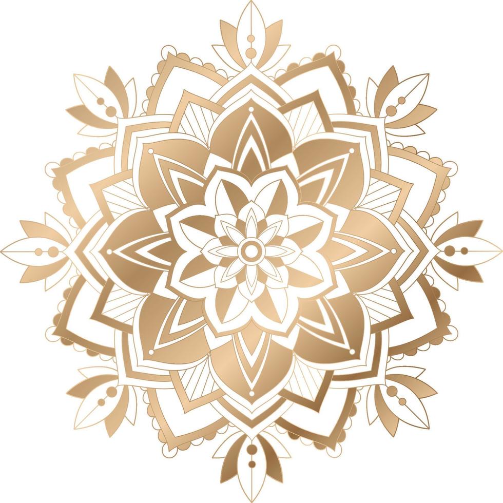 Vintage mandala with thin lines vector