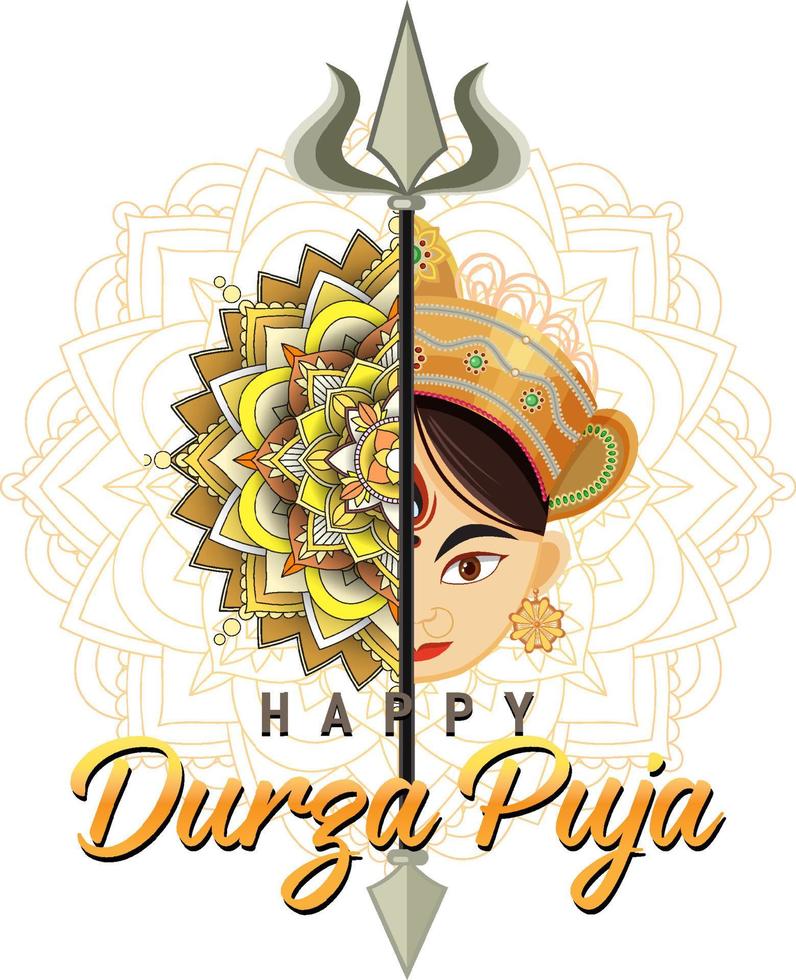 Happy Durga Puja event day vector