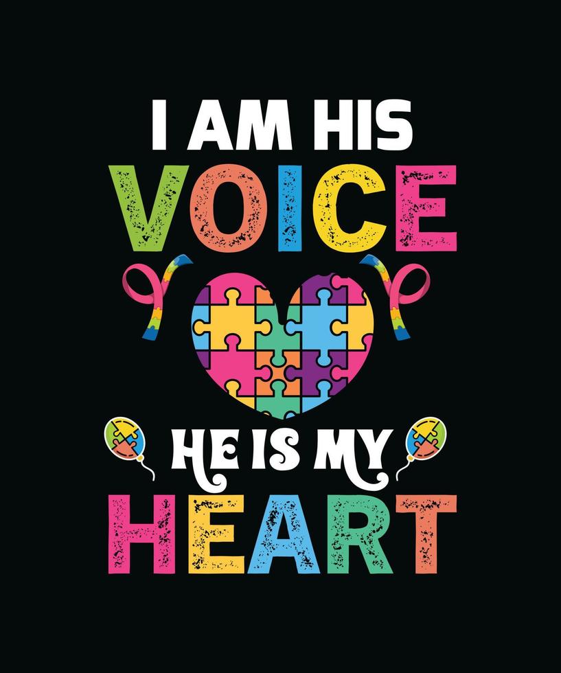 I am his voice, He is my heart vector