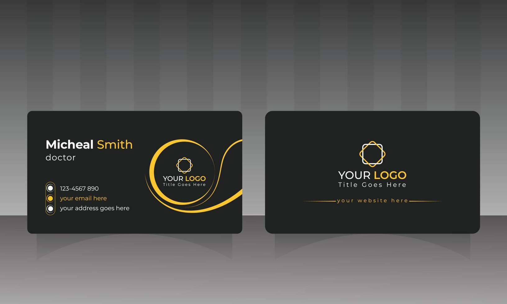 Business card design template vector