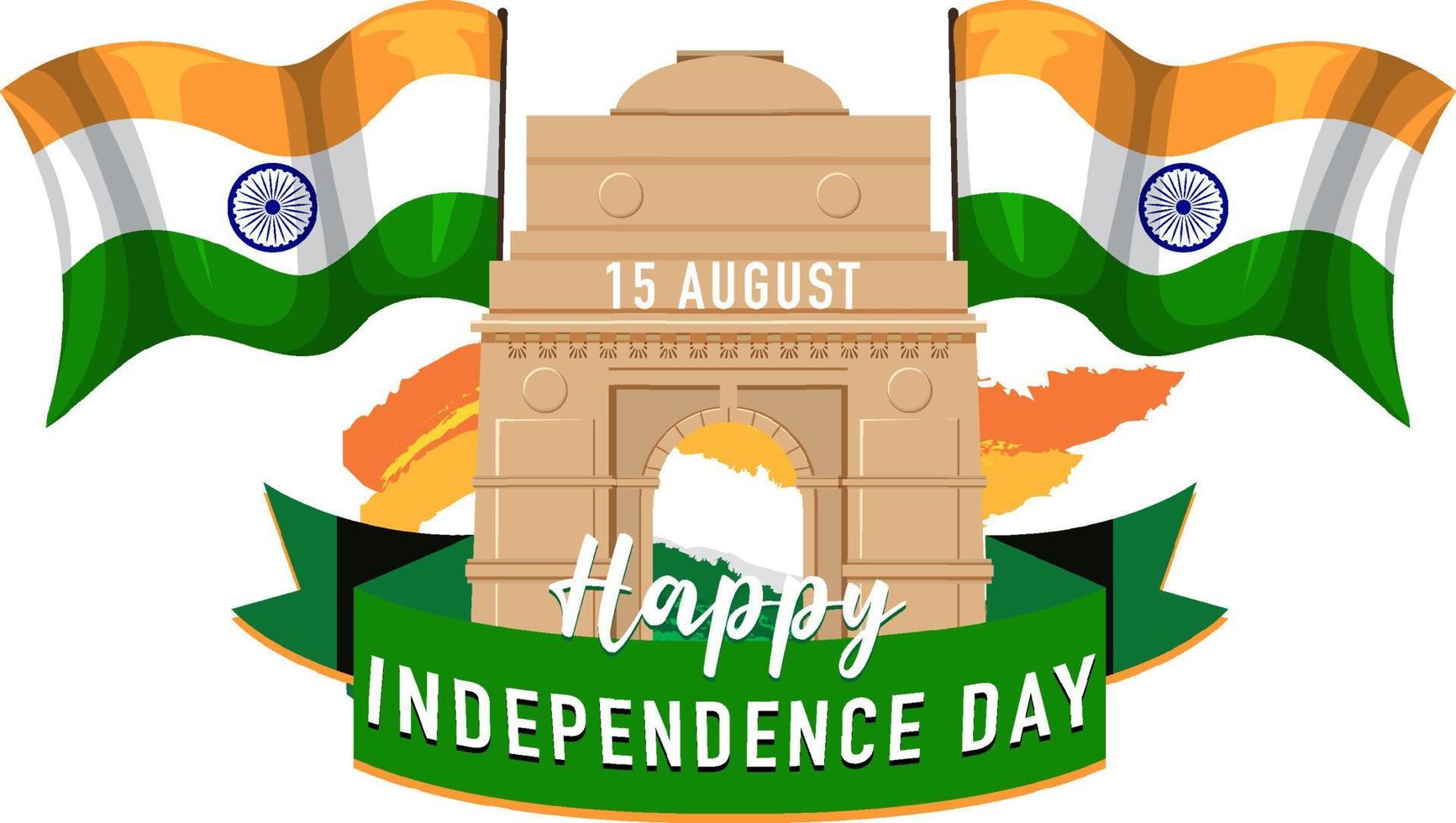 Happy India independence day vector