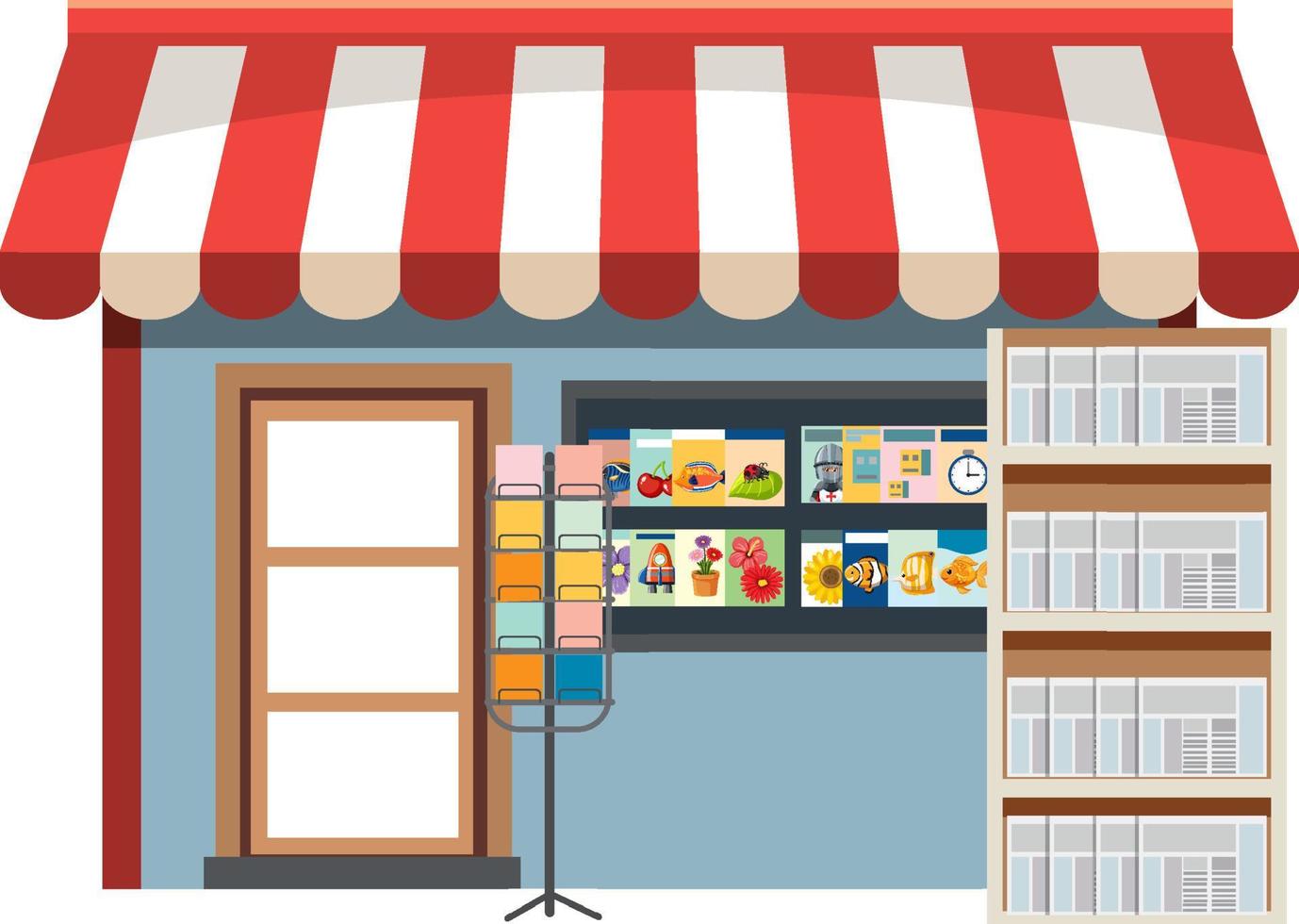 A simple shop on white background vector