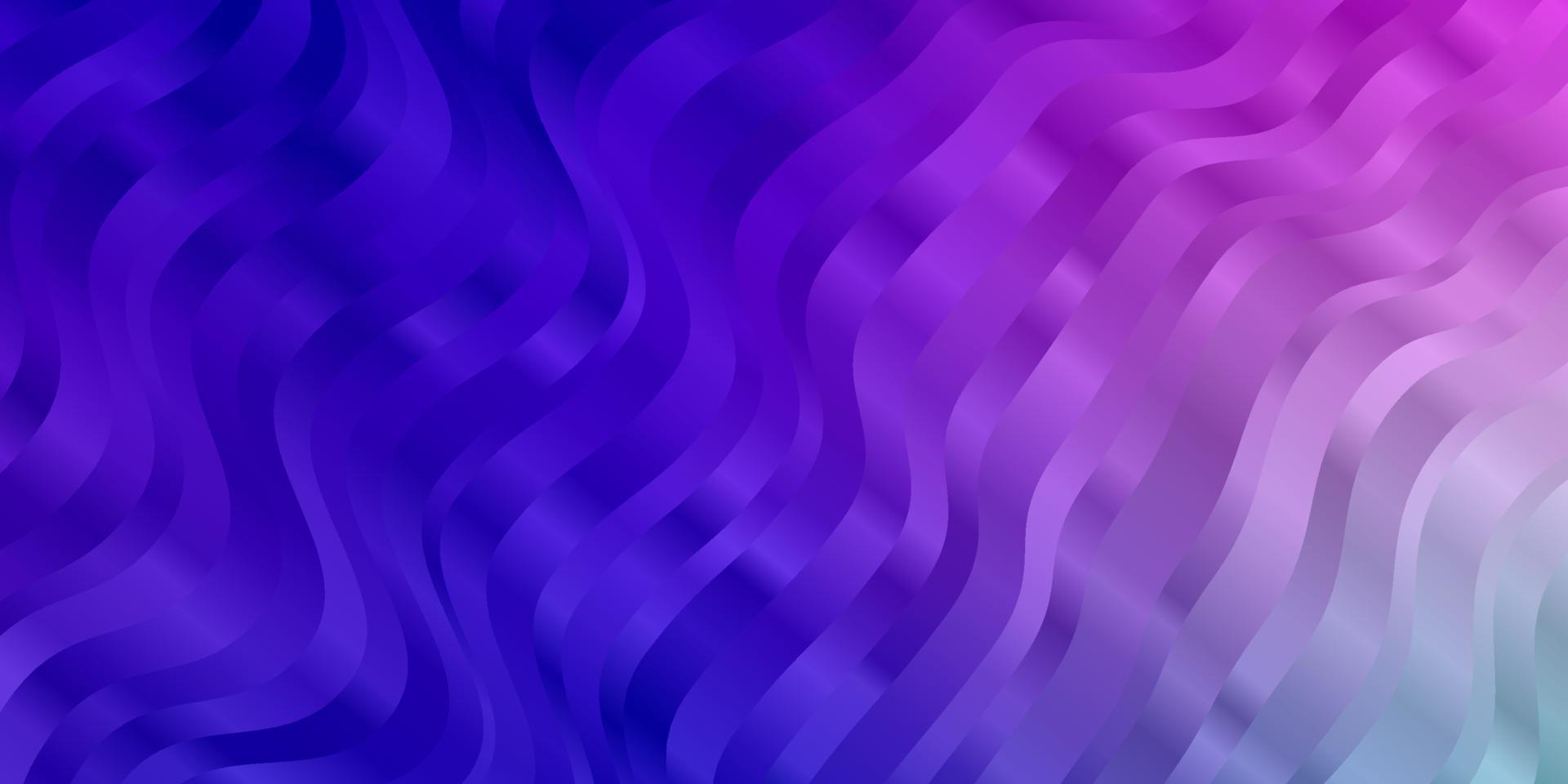 Light Pink, Blue vector background with bent lines.