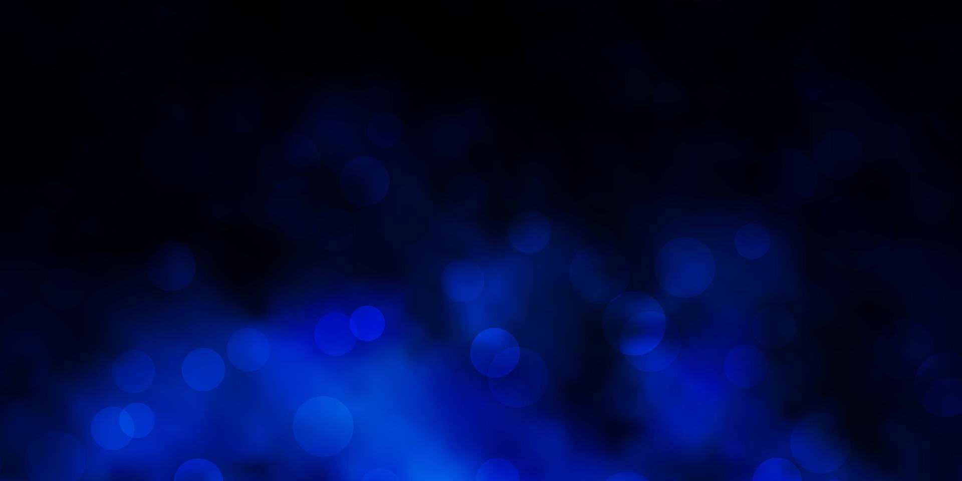 Dark BLUE vector template with circles.