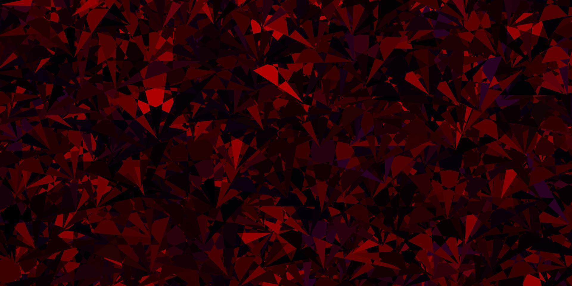 Dark Red vector texture with random triangles.