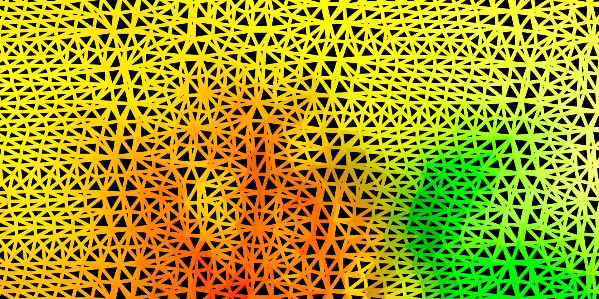 Fondo de mosaico de triángulo vector verde claro, amarillo.