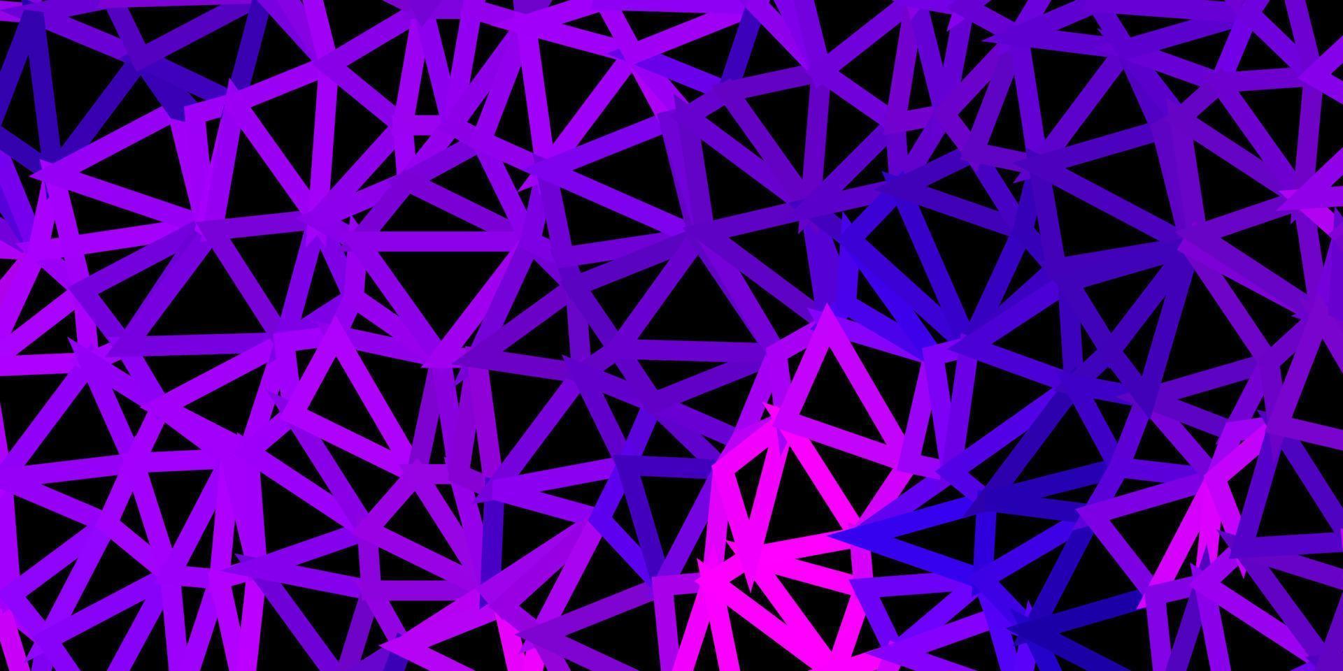 Dark pink vector abstract triangle texture.