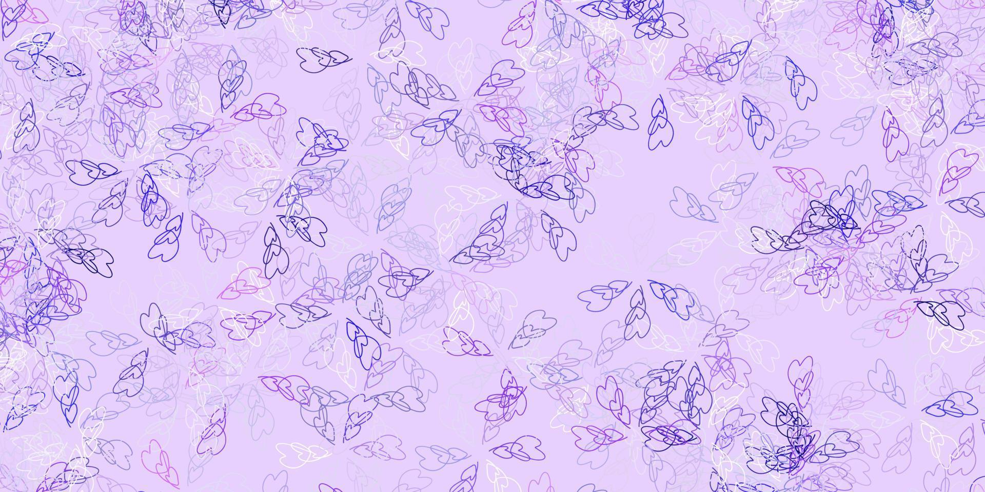 Light purple vector abstract layout with leaves.
