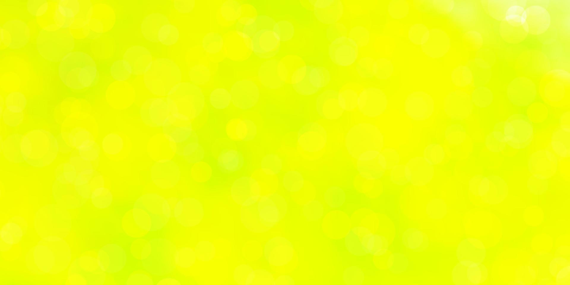 Light Green, Yellow vector pattern with circles.