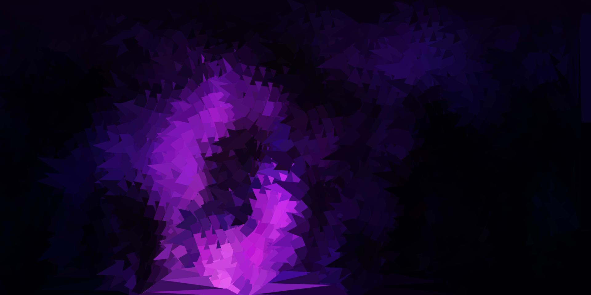 Dark purple vector abstract triangle backdrop.