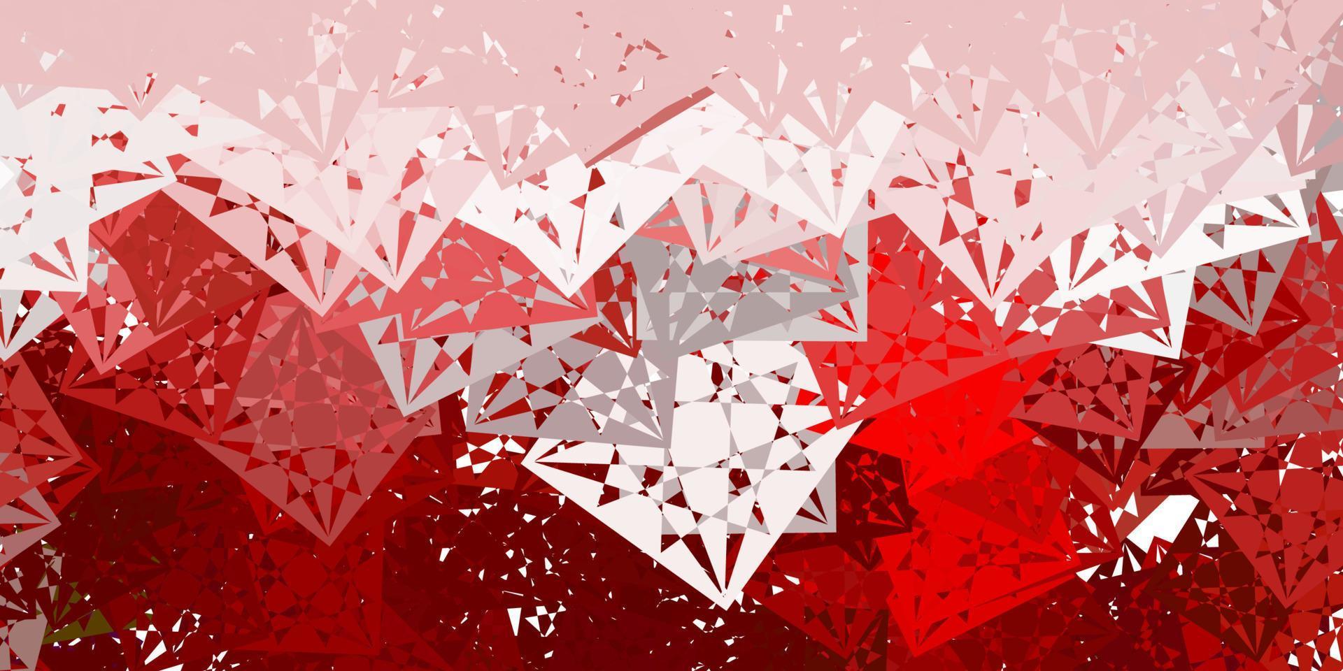Light Red vector pattern with polygonal shapes.