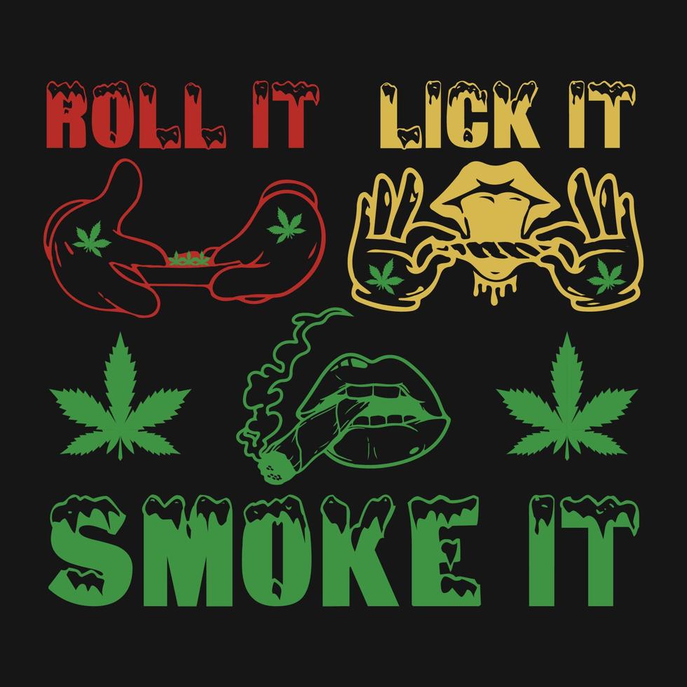 Cannabis Weed Marijuana Stoner T-Shirt Vector 6213215 Vector