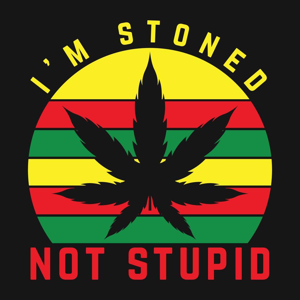 Cannabis Weed Marijuana Stoner T-Shirt Vector