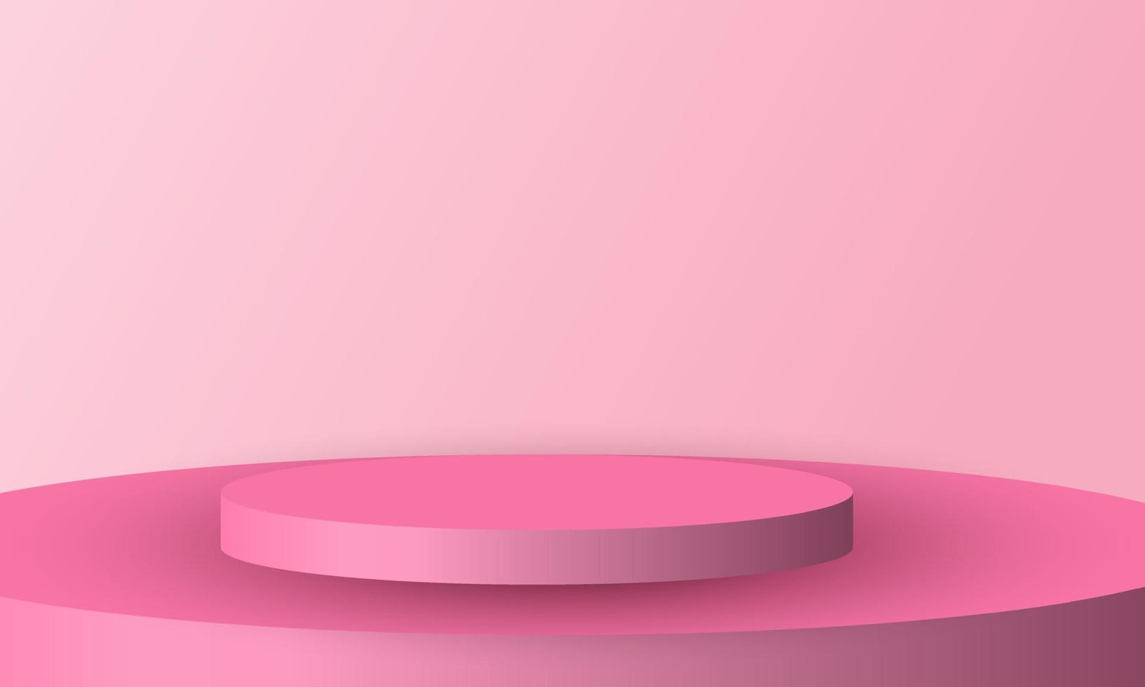 empty pink color studio room background vector