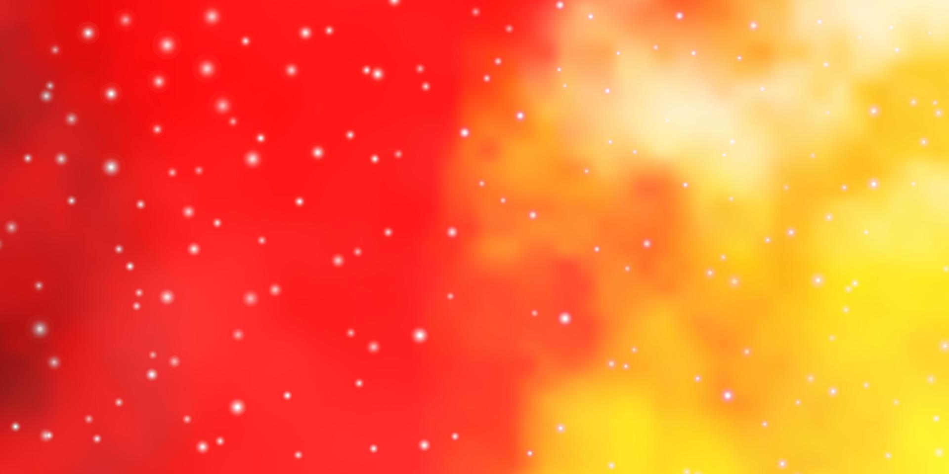Light Red, Yellow vector texture with beautiful stars.