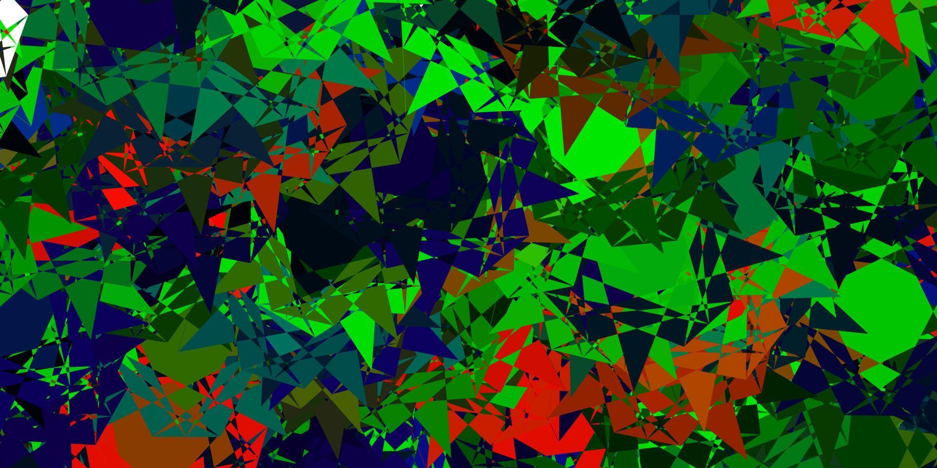 diseño de vector multicolor claro con formas triangulares.