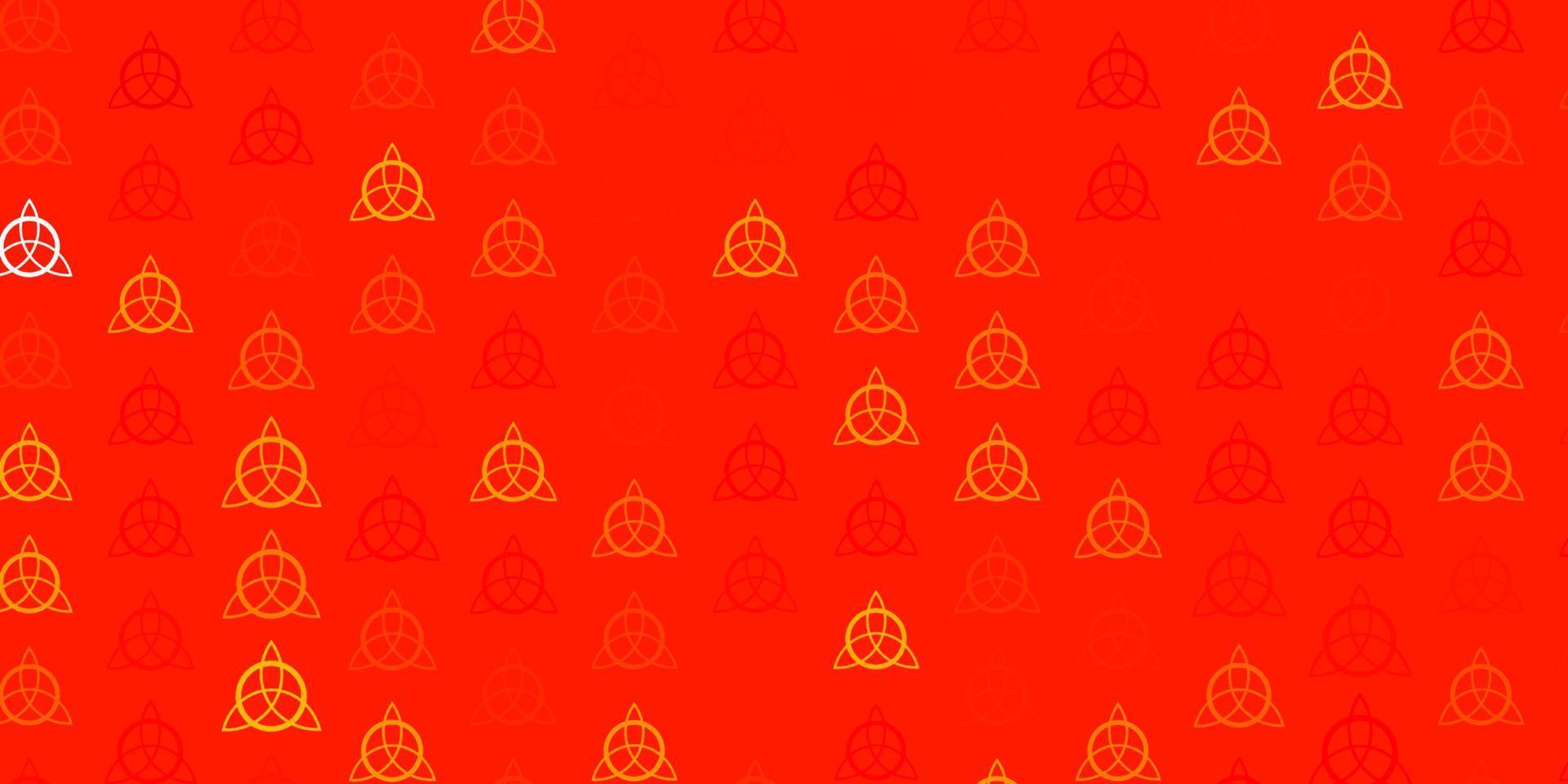 Light Orange vector background with occult symbols.