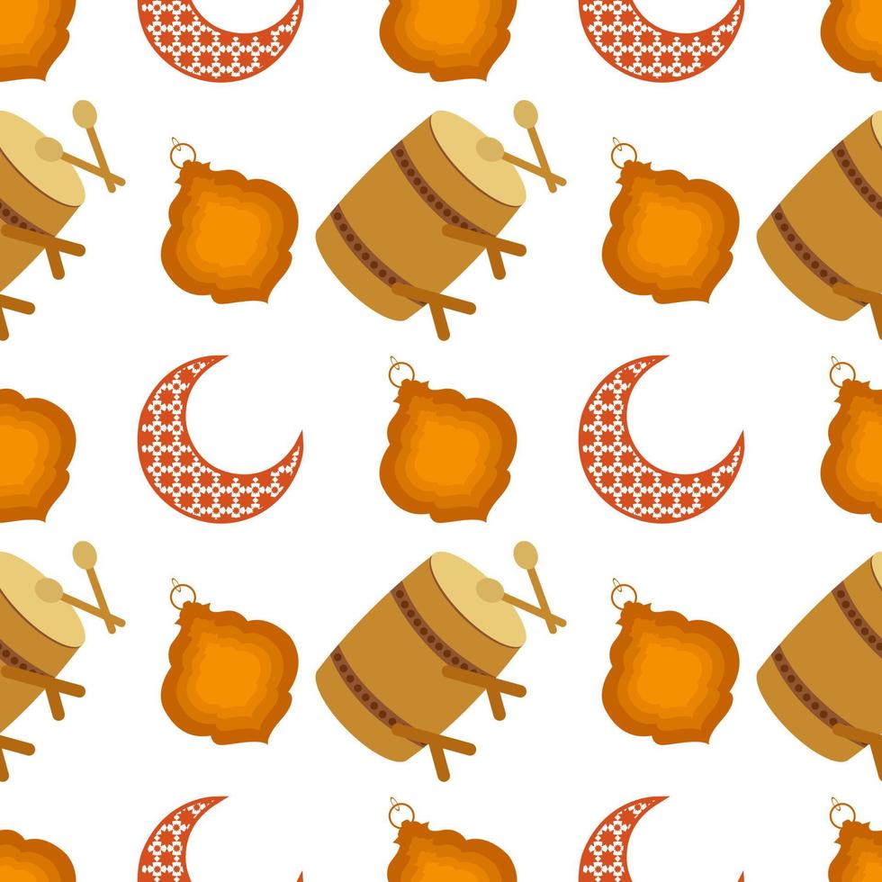 seamless pattern with ramadan theme vector
