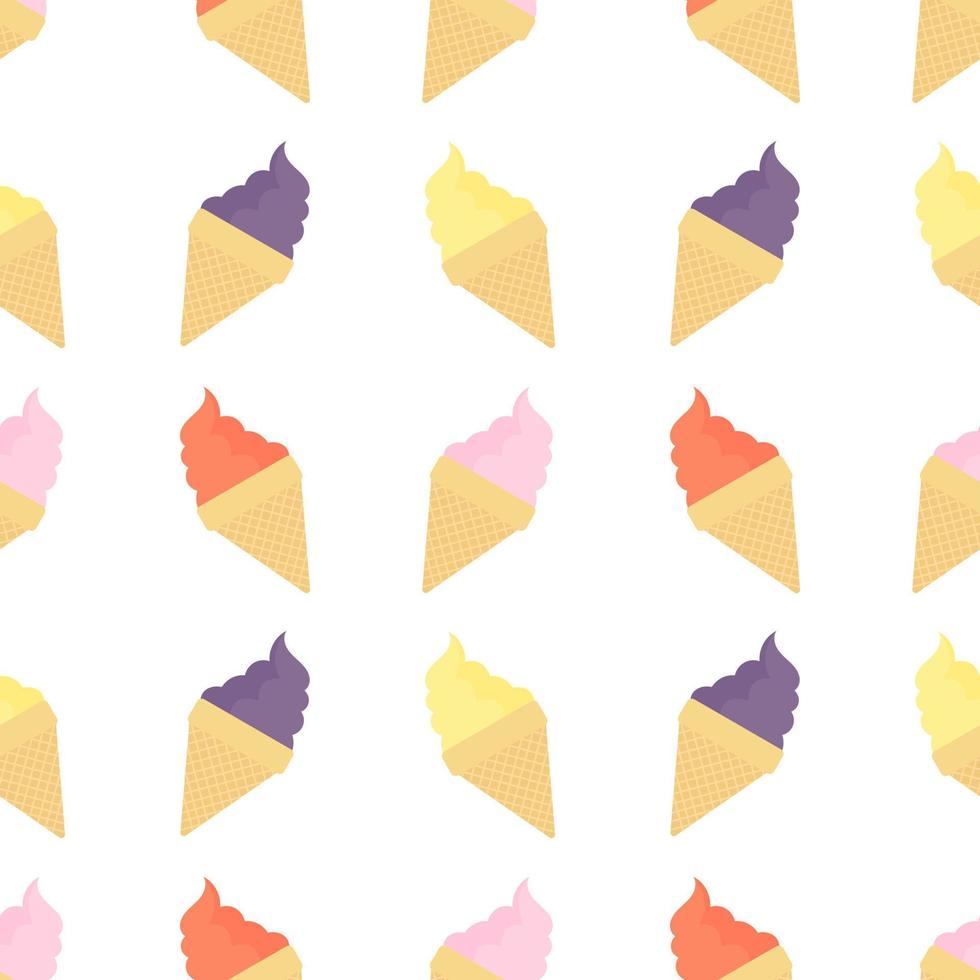 colorful ice cream seamless pattern vector