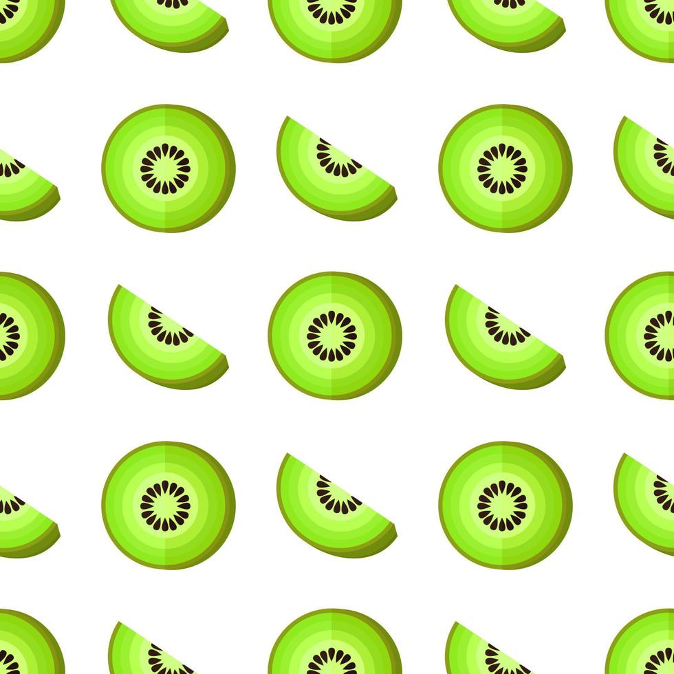 patrón sin fisuras de la fruta de kiwi vector