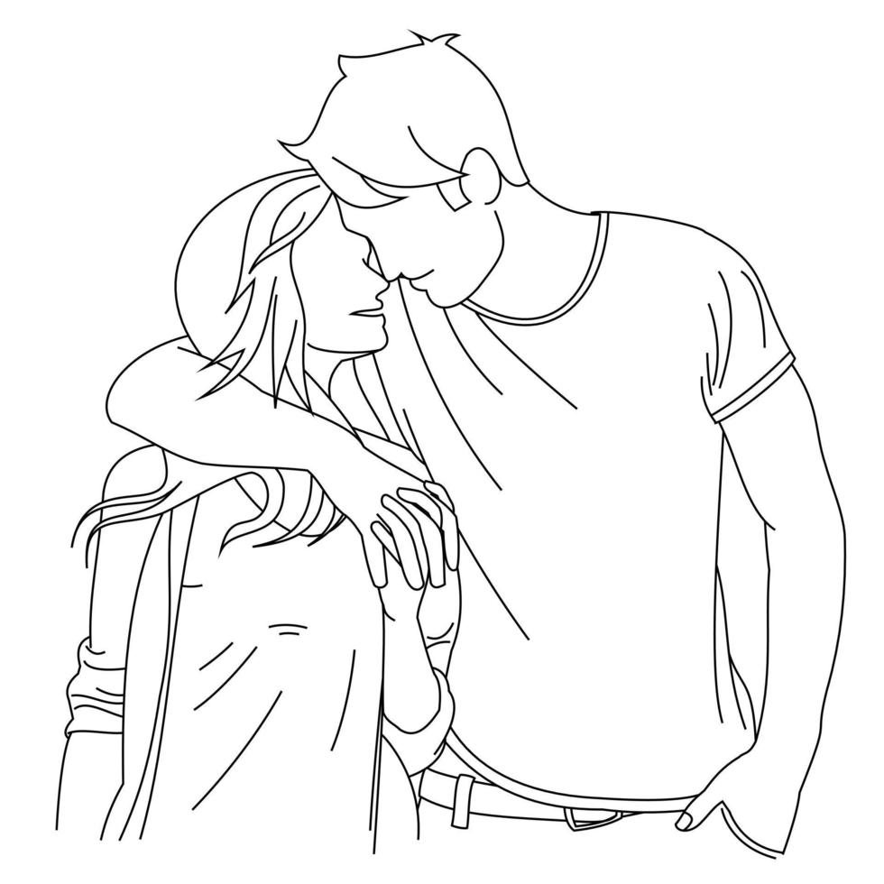 Romantic Couple Drawing Images - Free Download on Freepik