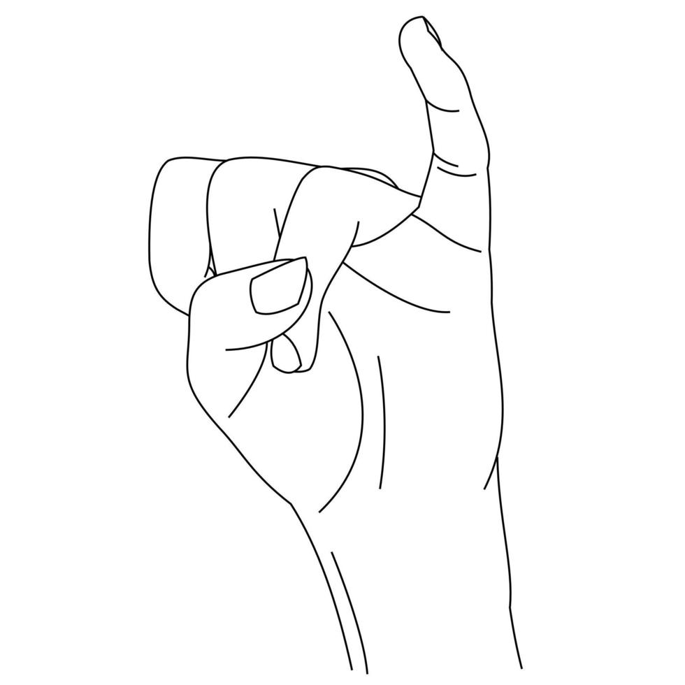 Illustration line drawing a hands making promise as a friendship concept. Loving couple holding hands. Hands of two people hook their little fingers together. Pinky promise design for shirt or jacket vector