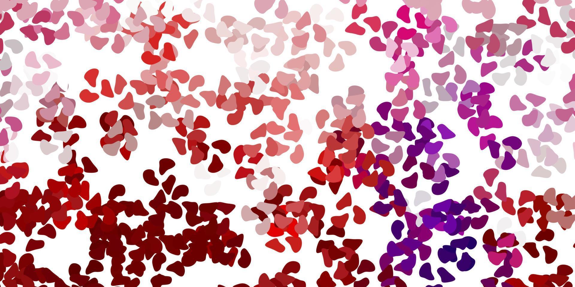 Light pink, red vector backdrop with chaotic shapes.