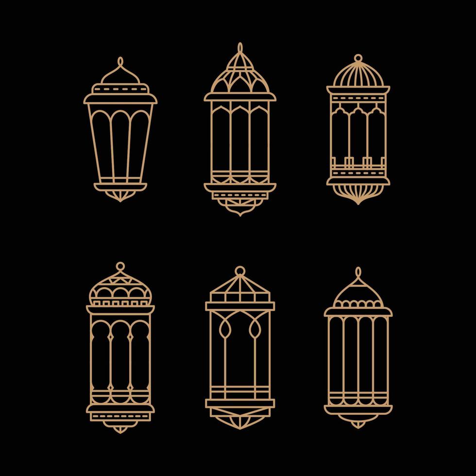 ramadan lantern collection vector