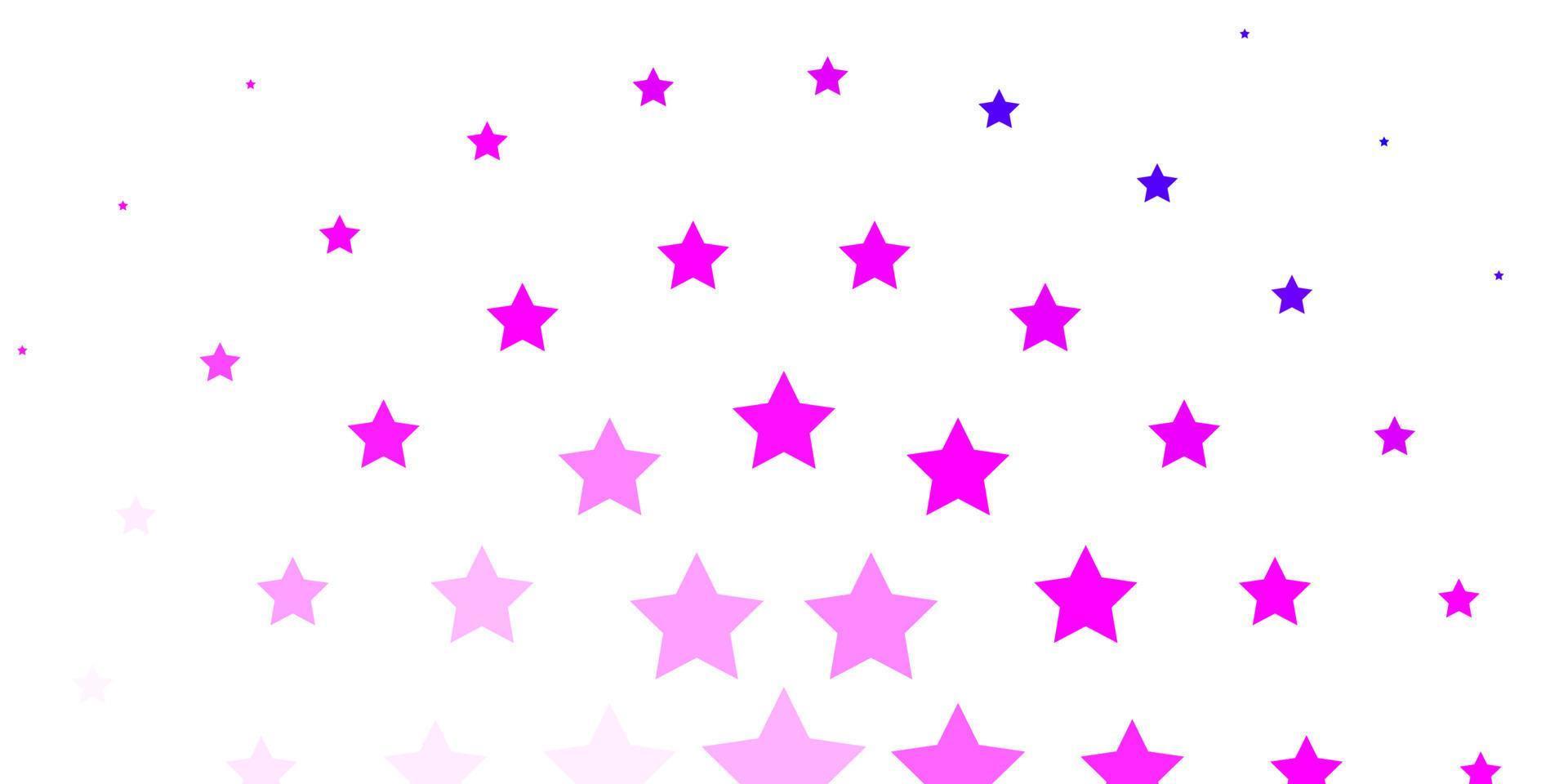 Light Pink vector pattern with abstract stars.