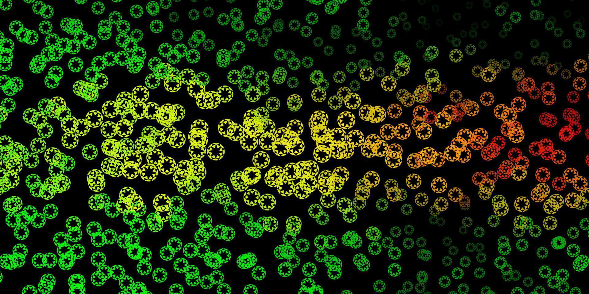 Dark green, yellow vector texture with disks.