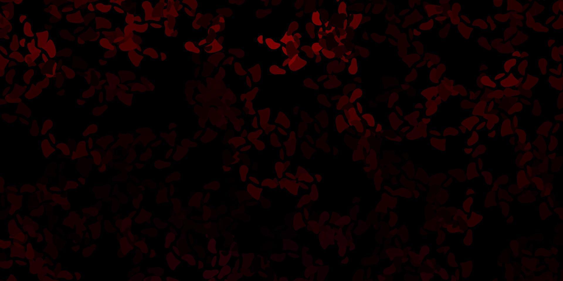 Dark red vector background with random forms.
