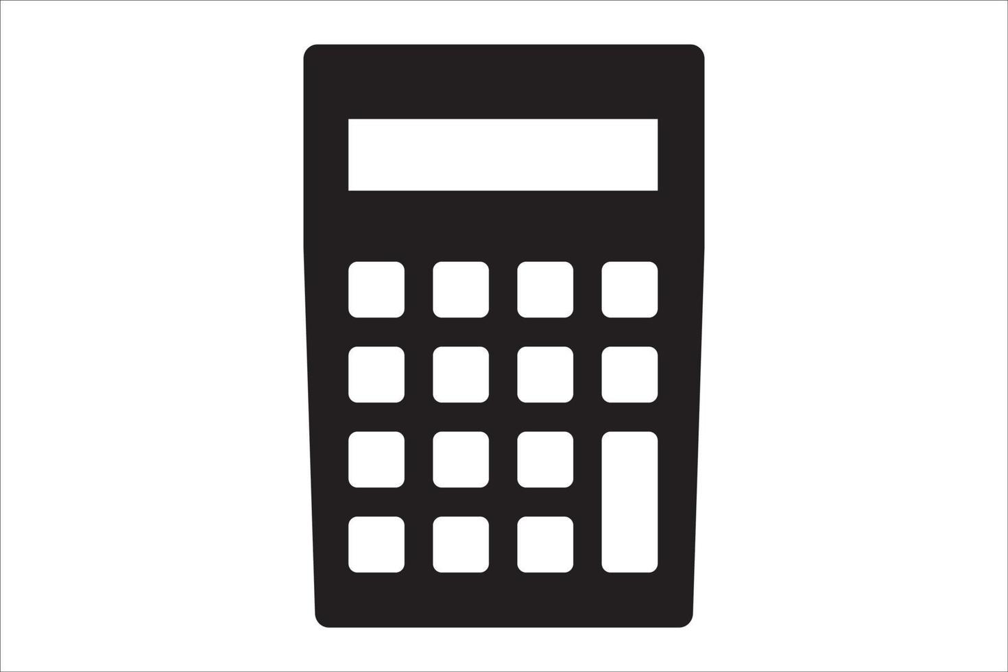 Calculator black flat icon. Calculator simple illustration isolated on white background. vector