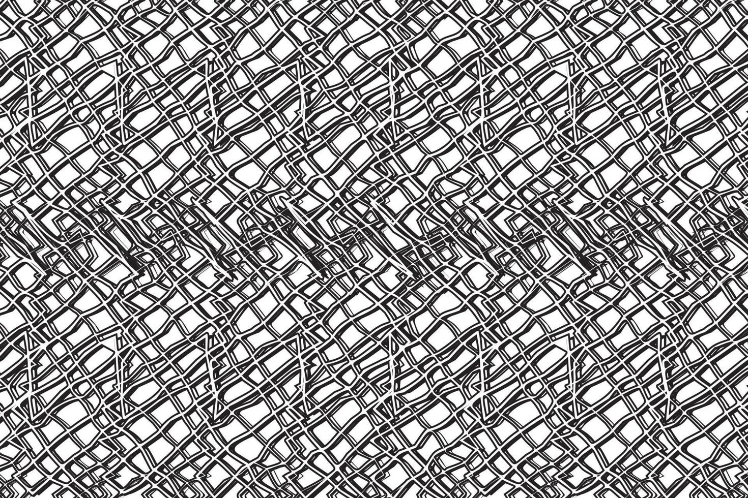 Snake skin seamless pattern. Chaotic, random lines, stripes texture pattern. Black and white abstract background. vector