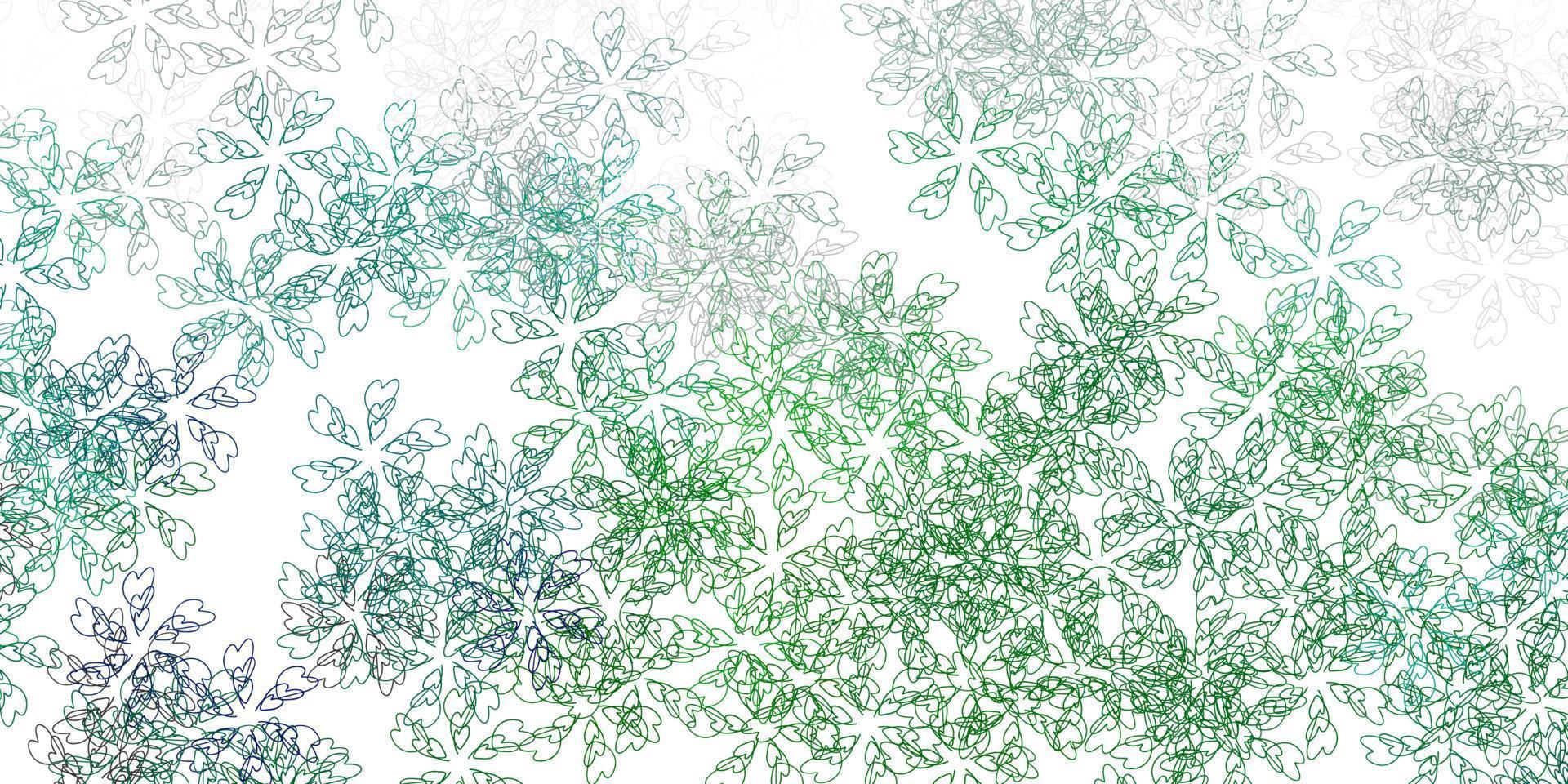 Light green vector abstract texture with leaves.