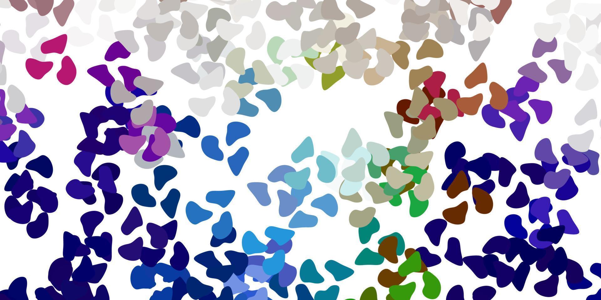 Light multicolor vector background with random forms.