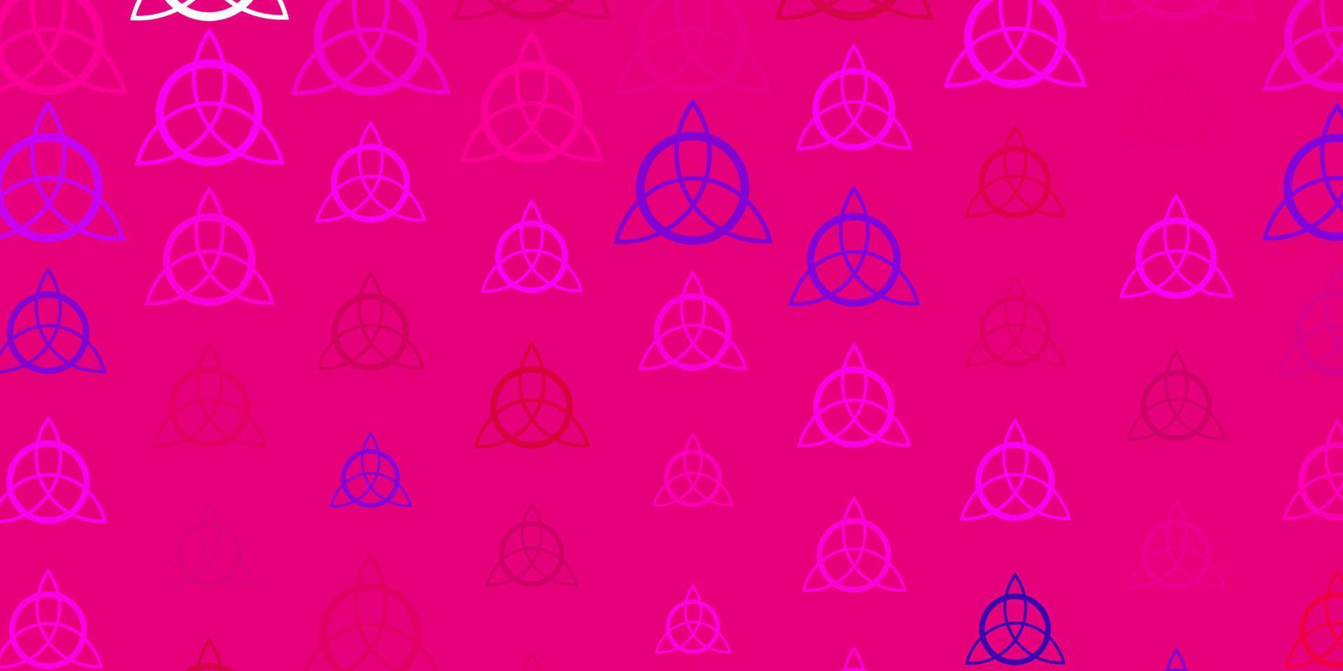 Light Purple, Pink vector pattern with magic elements.