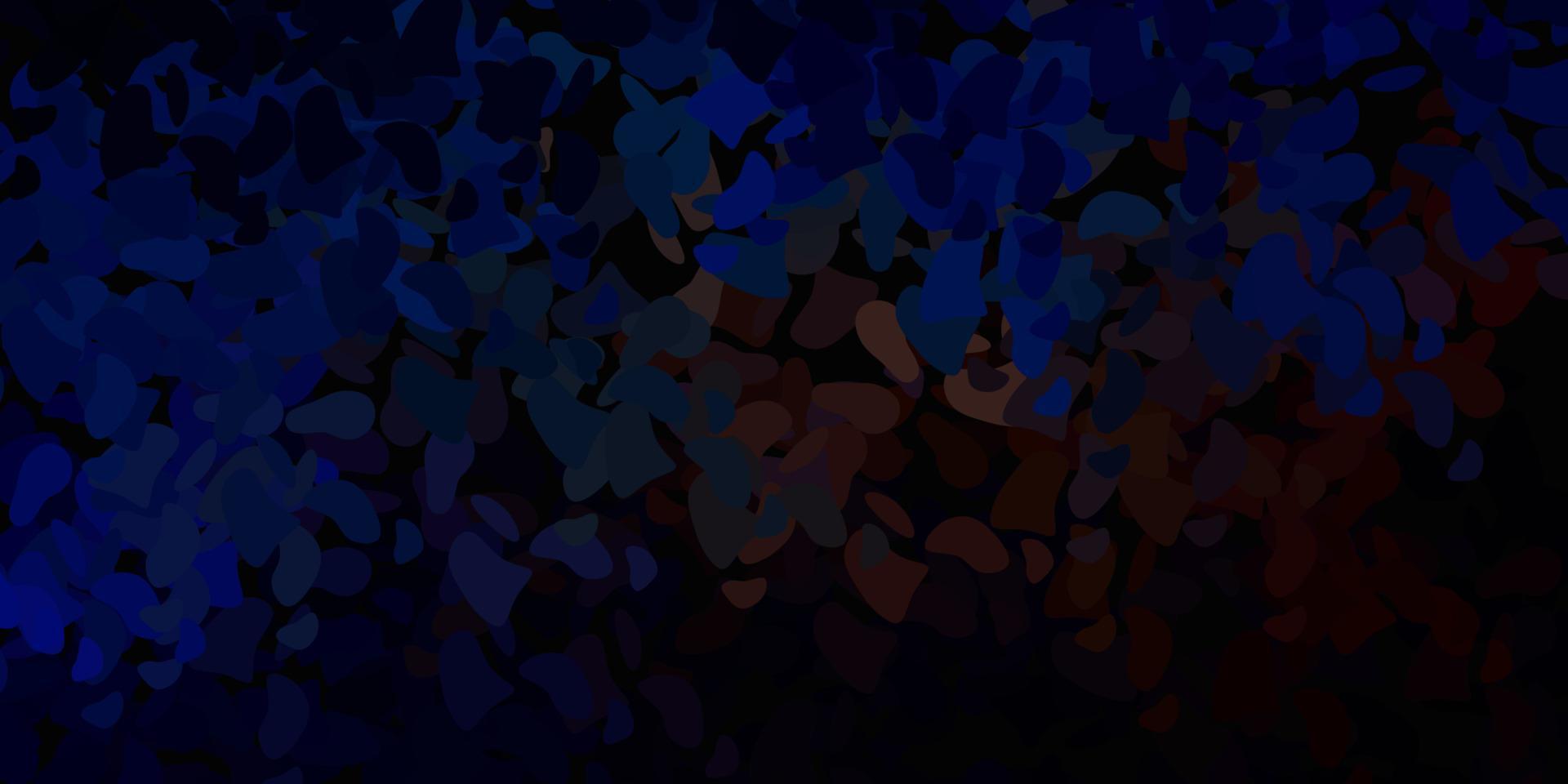 Dark blue, yellow vector texture with memphis shapes.