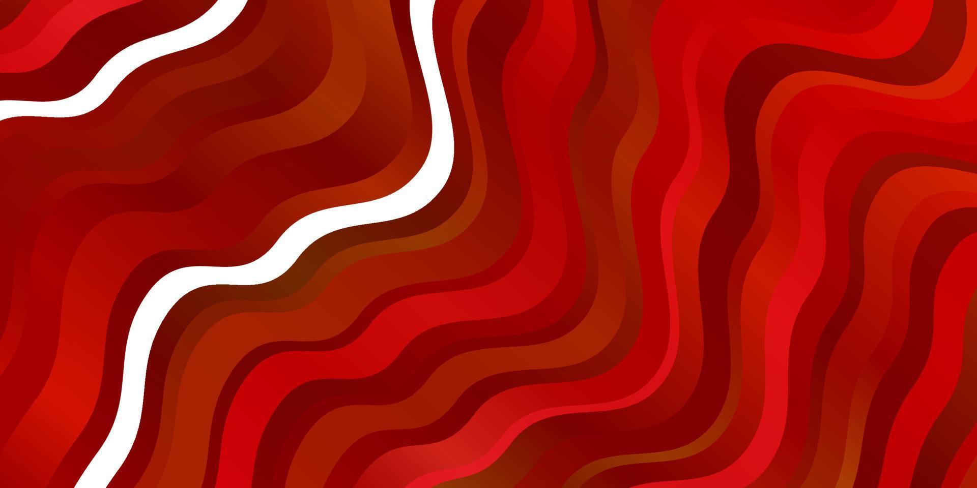 Light Red, Yellow vector backdrop with curves.