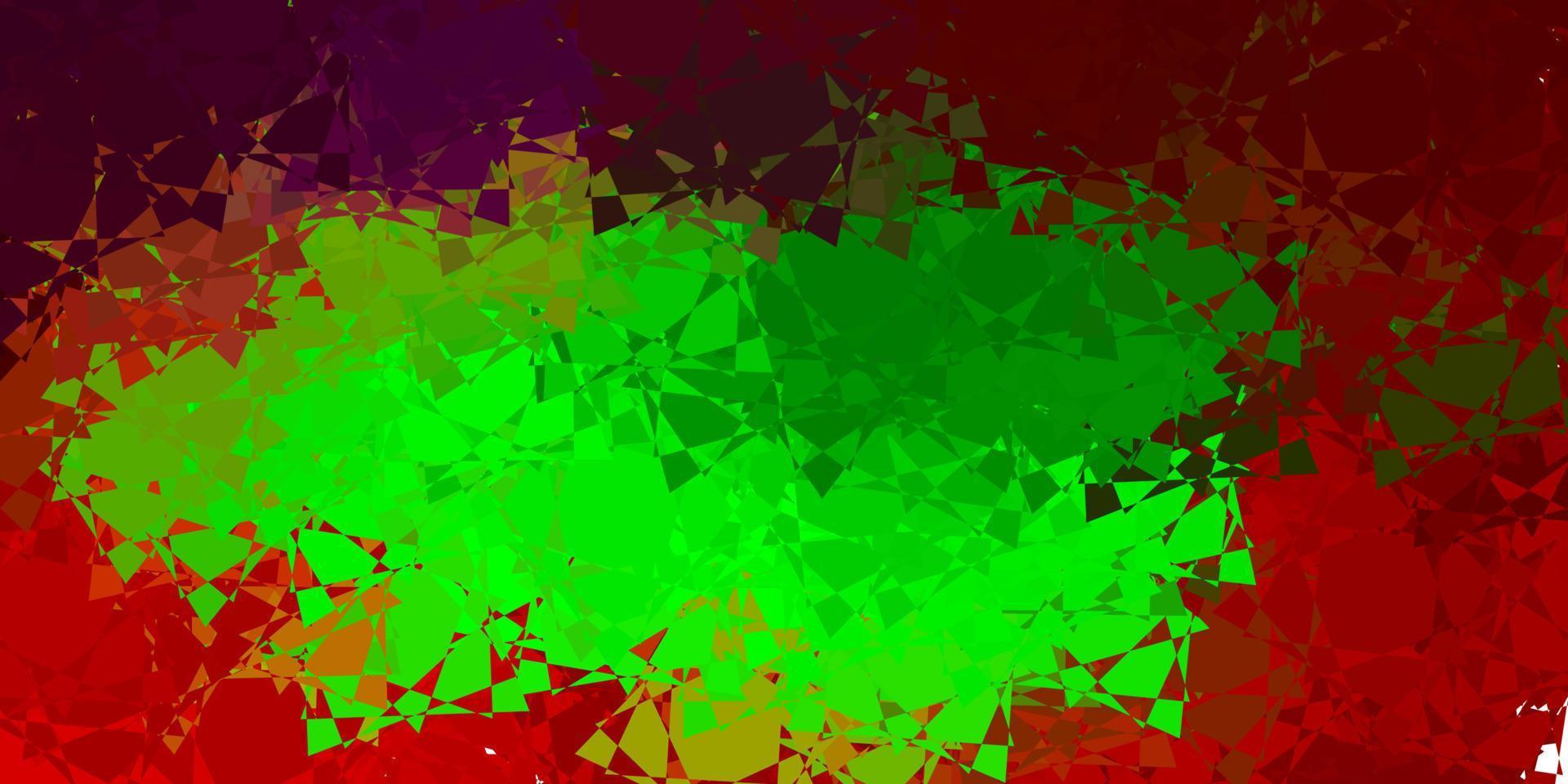 Light Green, Red vector background with triangles. 6214035 Vector Art