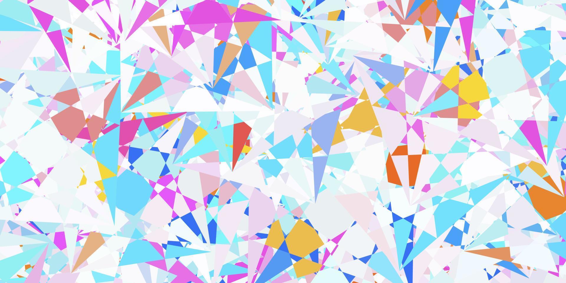 Light Multicolor vector backdrop with triangles, lines.