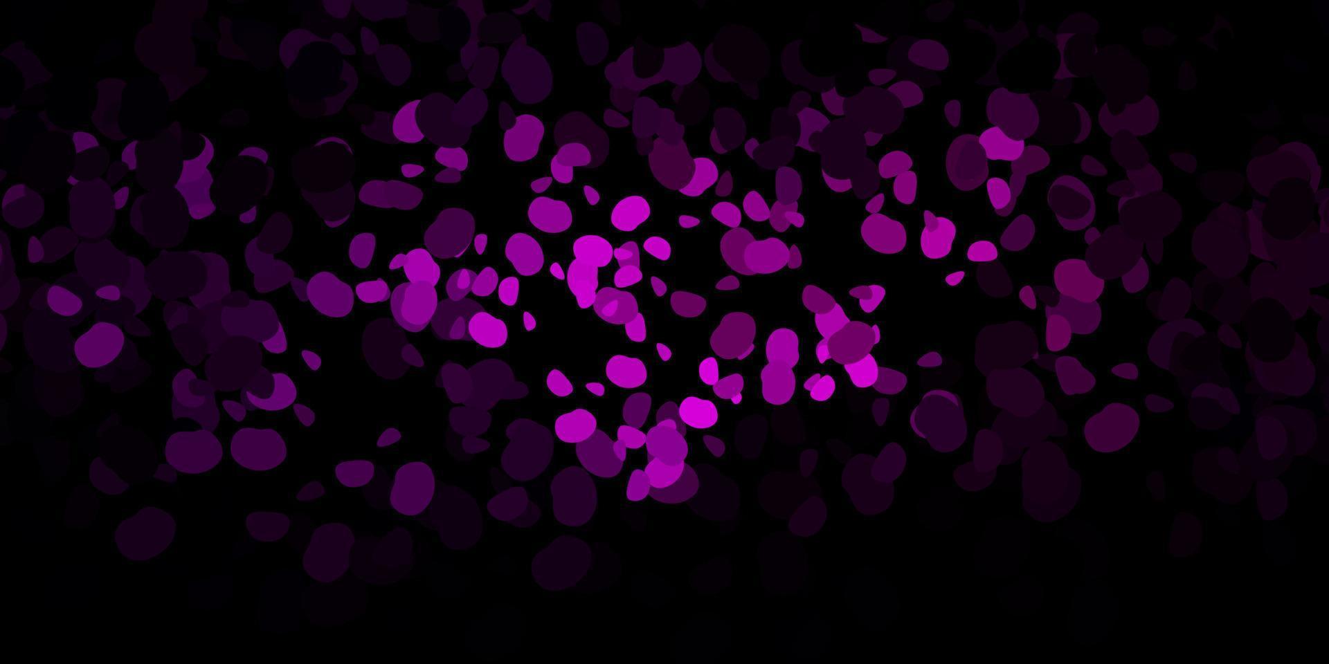 Dark purple vector background with random forms.