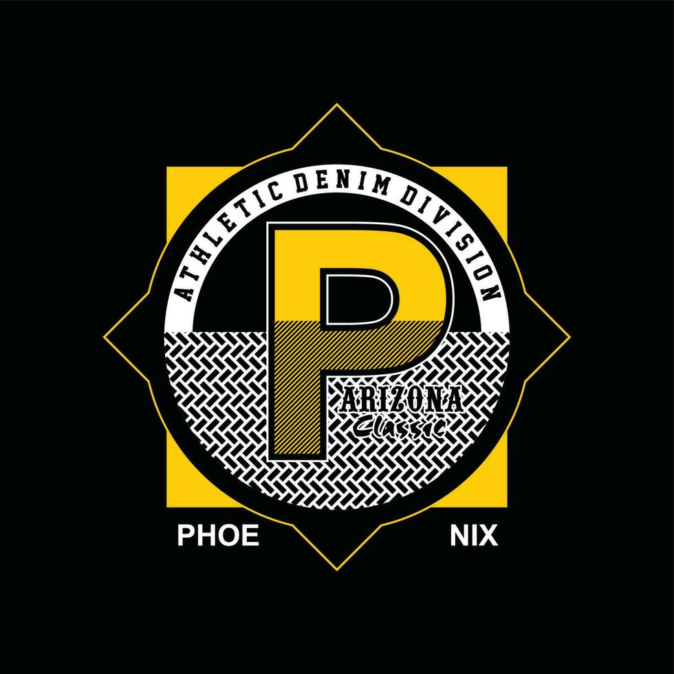 Phoenix arizona element of men fashion and modern city in typography graphic design.Vector illustration.Tshirt,clothing,apparel and other uses vector