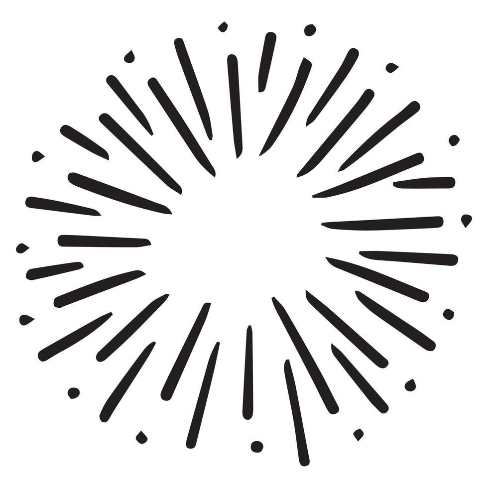 Starburst, sunburst element. Vector illustration