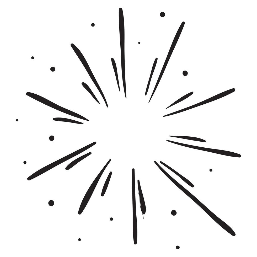 Starburst, sunburst element. Vector illustration