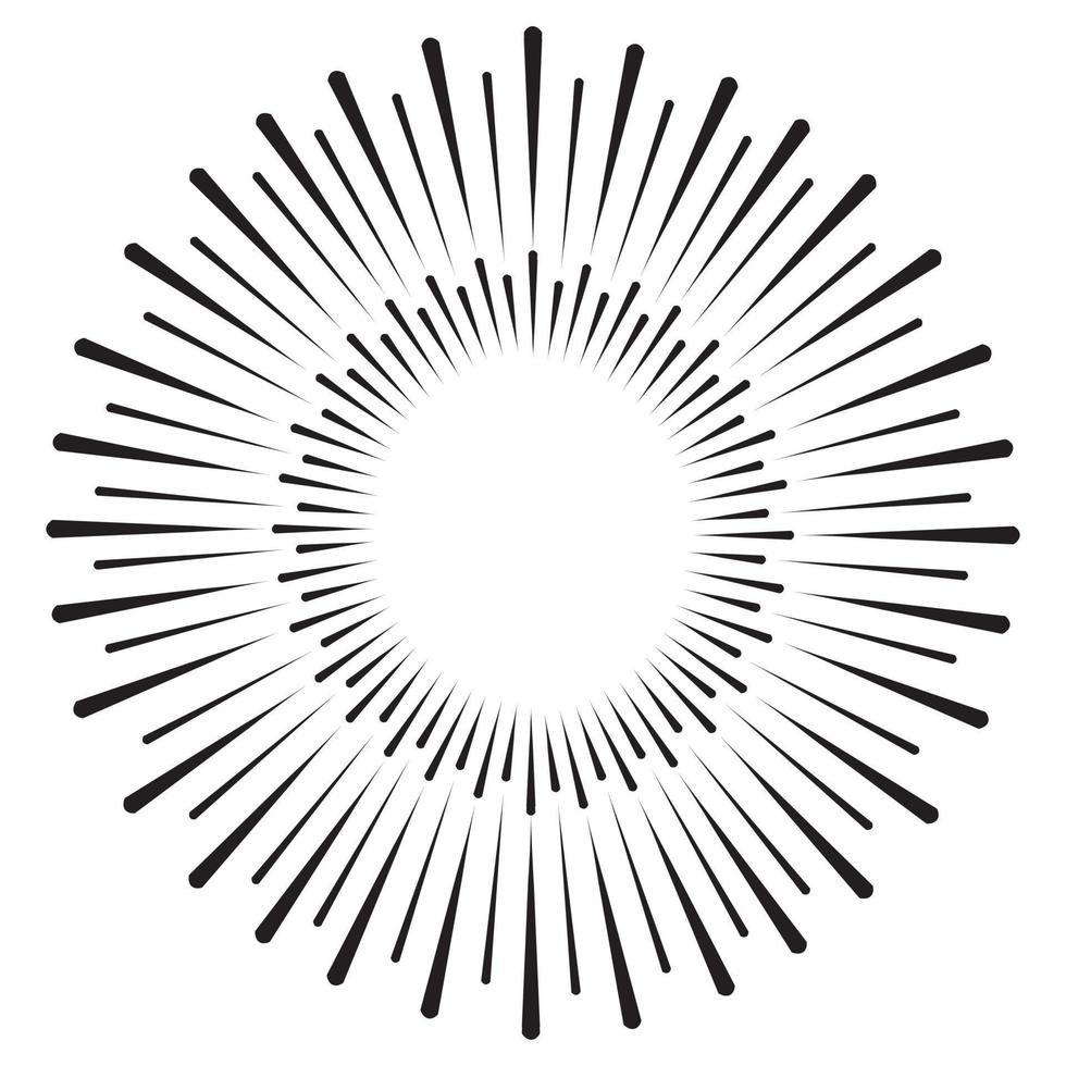 Starburst, sunburst element. Vector illustration