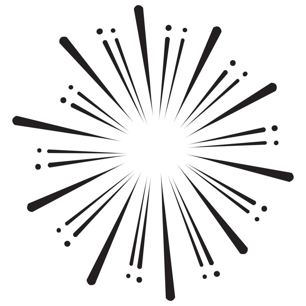 Starburst, sunburst element. Vector illustration