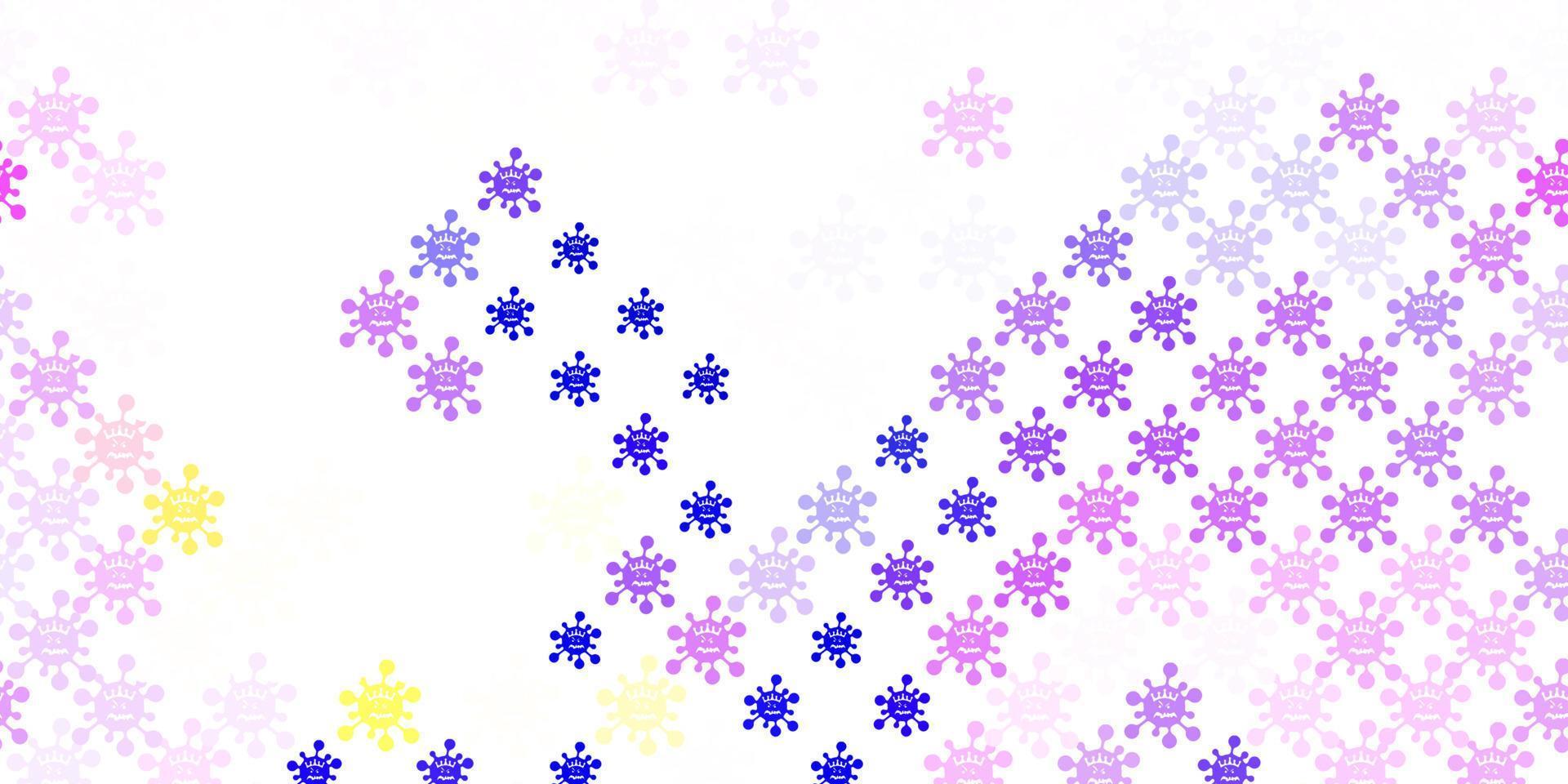 Light Blue, Red vector texture with disease symbols.
