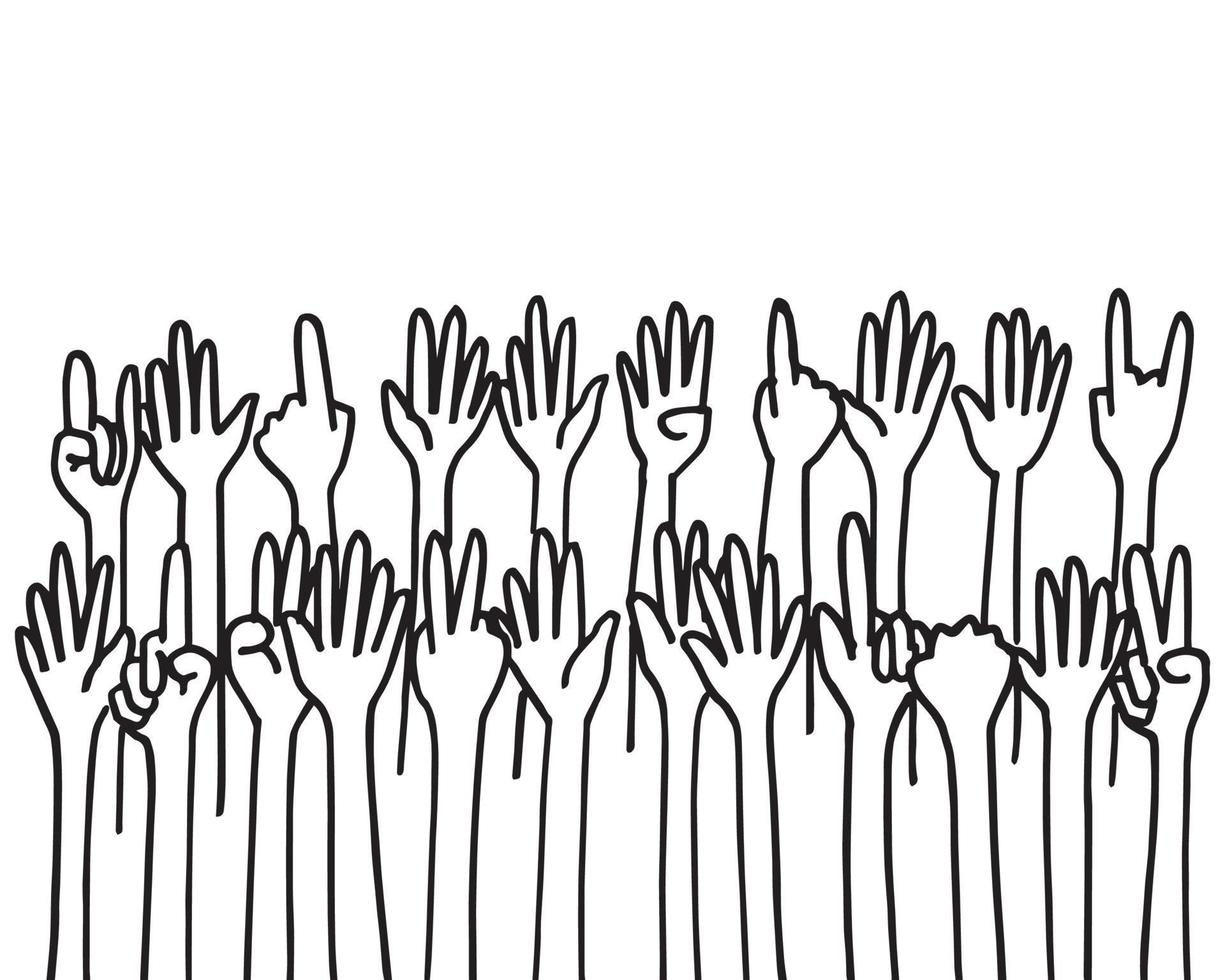 Applause hand draw. Vector illustration.