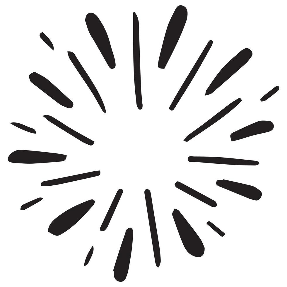 Starburst, sunburst element. Vector illustration