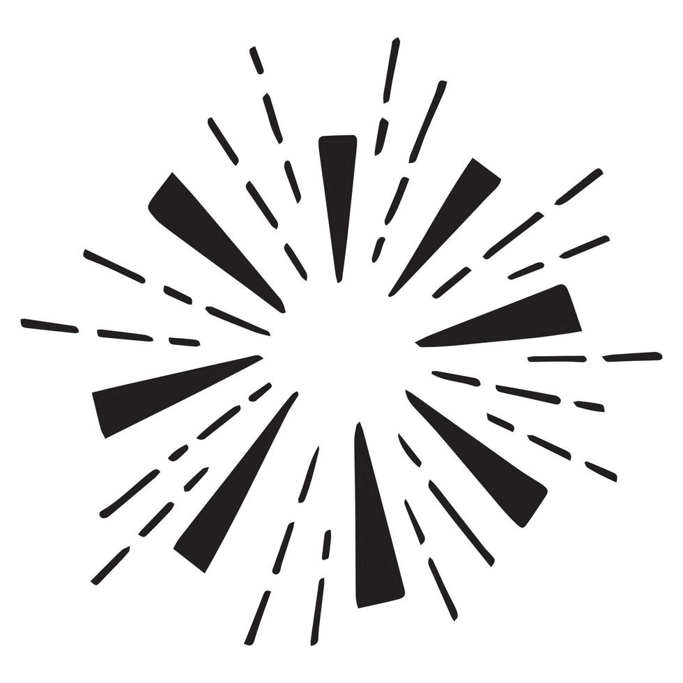 Starburst, sunburst element. Vector illustration